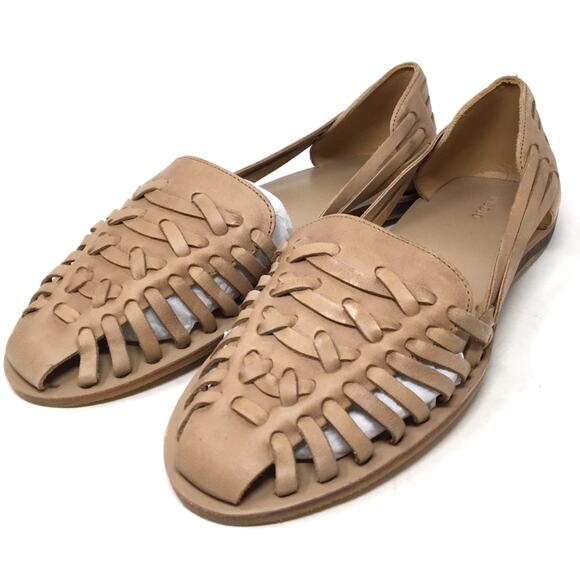 Nisolo Huarache Women's Size 11 Almond Tan Slip-on Comfort Woven Leather Sandals - Picture 3 of 7